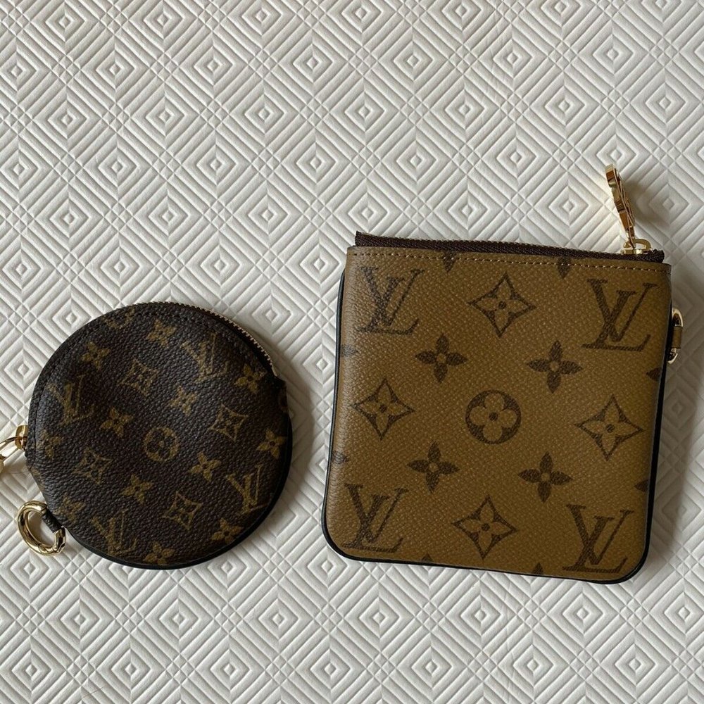 LOUIS VUITTON Reverse Trio Pochette Canvas Giant Mono M68756 Authentic - Picture 4 of 5